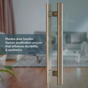 Plantex 12 Inch Main Door Handle/Aluminium Handle for Door/Pull-Push Handle for Home/Office/3 Years Warranty By Plantex - Pack of 1 (APS-612, Silk Metalic)
