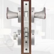 Plantex Main Door Lock/Mortise Lock for Door with 3 Years of Warranty - Robust Door Lock for Home with Brass Lock Body & Cylinder(034-Satin & Wood Finish)