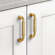 Plantex Cabinet Handle/Kitchen Cabinet Door Handle/Wardrobe/96 mm Cupboard Handle/Door Pull-Push Handle for Home/Office - Pack of 2 (Gold)