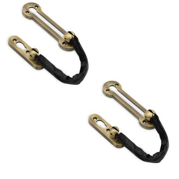 Plantex Door Chain Lock for Main Door/Door Safety Chain/Door Chain Latch/Door Lock for Kids Safety/Chain Lock for Door with Rubber Grip - Pack of 2 (Brass Antique)