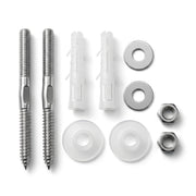 Plantex 10MM Stainless Steel Basin Fastener Set/Heavy Duty Rag/Rack Bolt with Nut/ Washer & Nylon Rawl Plug/Wash Basin/Water Heater/TV Mount & Cabinet Wall Fixing