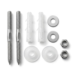 Plantex 10MM Stainless Steel Basin Fastener Set/Heavy Duty Rag/Rack Bolt with Nut/ Washer & Nylon Rawl Plug/Wash Basin/Water Heater/TV Mount & Cabinet Wall Fixing