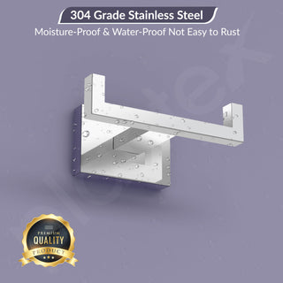 Plantex 304 Grade Stainless Steel Robe Hook/Cloth Hanger/Robe Hooks for Bathroom/Hooks for Wall/Bathroom Accessories - Chrome (Benz)