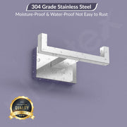 Plantex 304 Grade Stainless Steel Robe Hook/Cloth Hanger/Robe Hooks for Bathroom/Hooks for Wall/Bathroom Accessories - Chrome (Benz)