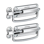 Plantex Door Stopper/5 Inch Baby Latch Kadi/Door Latch for Bathroom/Door Lock for Home/Office Doors - Pack of 2 (Chrome)