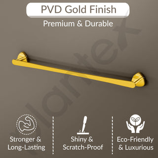 Plantex J4 Stainless Steel 24 Inch Towel Rod for Bathroom/Towel Holder in Bathroom/Towel Holder/Bathroom Accessories (PVD Gold Finish) Angel