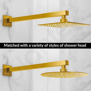 Plantex 24-Inch Shower Arm for Overhead Shower/Stainless Steel Shower Pipe/Wall Mount Bathroom Fitting with Â½-Inch Thread - Pack of 1 (Gold)