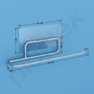 Plantex Self Adhesive Towel Ring for Wash Basin/Napkin Hanger for Bathroom/Self Adhesive Towel Hanger/Bathroom Accessories - Pack of 2 (Chrome)