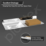 Plantex Stainless Steel Double Soap Holder for Bathroom/Soap Stand/Soap Dish/Wall Mounted Soap Holder/Bathroom Accessories