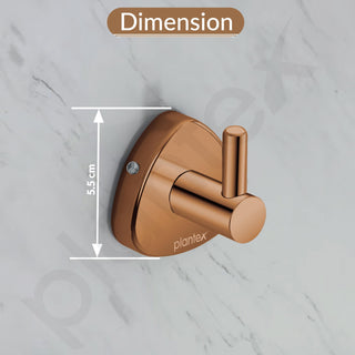 Plantex J4 Stainless Steel Clothes Hanger for Wall/Hangers for Bathroom/Robe Hook/Bathroom Accessories (PVD Rose Gold Finish) Angel