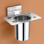 Plantex Stainless Steel Tooth Brush Holder for Bathroom/Tumbler Holder/Bathroom Accessories - Nexa (Chrome)