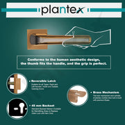 Plantex Main Door Lock for Home with 3 Years of Warranty/Mortise Locks for Door - Main Door Lock Set (PT-007- Rose Gold - Satin Black)
