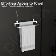 Plantex Dual 304 Grade Stainless Steel Towel Rod for Bathroom/Towel Bar for Bathroom/24 Inch Towel Hanger/Towel Holder - Pack of 1 (1908, Chrome)