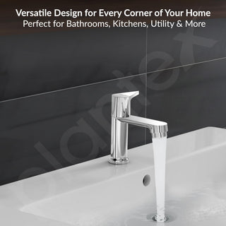 Plantex Pure Brass Pillar Tap for Wash Basin/Kitchen Taps for Home Sink/Wash Basin Tap with 7 Year Warranty (PAC-1803-Mirror Chrome)