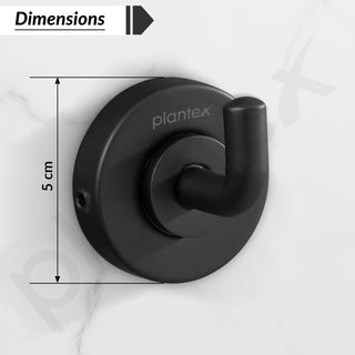 Plantex 304 Grade Stainless Steel Robe Hook/Cloth-Towel Hanger/Napkin Hanger/Bathroom Accessories - Daizy (Black)