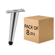 Plantex 6 Inch Sofa Legs for Bed Furniture/Sofa Legs for Table/Sofa Support Legs with Rubber Grip (Chrome, 8 Pcs)