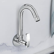 Plantex Kitchen Taps for Home Sink with Water Saving Aerator for Kitchen Tap/360Ãƒâ€šÃ‚Â° Swivel Spout Kitchen Sink Tap with Brass Wall Flange -(ZUR-1507-Chrome)
