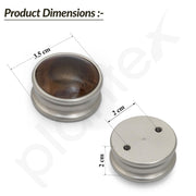 Plantex Knobs for Drawers/Drawer Knobs/Round Knobs for Cabinets/Pull-Push Knob for Kitchen/Bedroom Drawer - Pack of 2 (Satin)