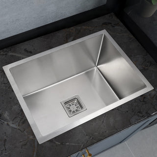 Plantex Premium Kitchen Sink/24"x18"x10" Inches Stainless Steel Sink For Kitchen with 7 Years of Warranty - Single Bowl Sink, Silver Matt (All Fittings & Drain Rack Included)