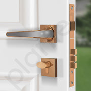 Plantex Premium Door Lock with 3 Years of Warranty/Main Door Lock for Home/Mortise Lock for Door - Main Door Lock Set (7091-PVD-Choco & Satin Black Matt)