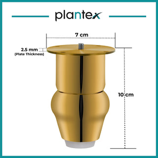 Plantex 4 Inch Sofa Legs for Bed Furniture/Sofa Legs for Table/Sofa Support Legs with Rubber Grip (Chrome, 6 Pcs)