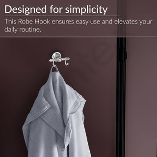 Plantex 304 Grade Stainless Steel Robe Hook/Cloth-Towel Hanger/Napkin Hanger/Bathroom Accessories Pack of 1, Skyllo (Chrome)