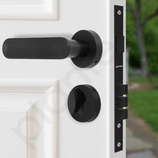 Plantex Main Door Lock/Mortise Lock for Door with 3 Years of Warranty - Robust Door Lock for Home with Brass Lock Body & Cylinder (Black Finish)