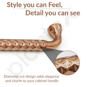 Plantex Cabinet Handle/Kitchen Cabinet Door Handle/Wardrobe/160 mm Cupboard Handle/Door Pull-Push Handle for Home/Office - Pack of 2 (Rose Gold)