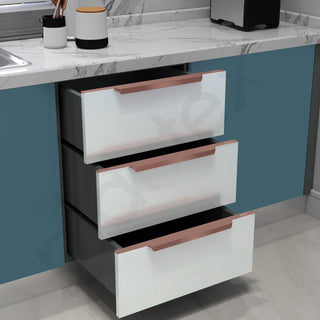 Plantex Profile Handle for Kitchen Cabinet/18 Inch Alluminium Drawer Profile Handle/Wardrobe Pull Handle for Home/Office/Hotel - Pack of 1 (Rose Gold)