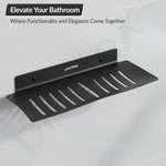 Plantex Stainless Steel Double Soap Dish/Stand/Holder/Tray for Bathroom and Kitchen/Bathroom Accessories - Wall Mount (Black)
