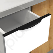 Plantex Profile Handle for Kitchen Cabinet/14 Inch Aluminium Drawer Profile Handle/Wardrobe Pull Handle for Home/Office/Hotel - Pack of 5 (Black)