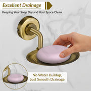 Plantex 304 Stainless Steel Soap Holder for Bathroom/Soap Dish/Soap Stand/Soap Tray/Bathroom Accessories - Daizy (Antique)