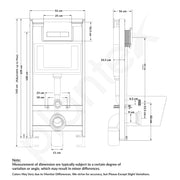 Plantex Concealed Flush Tank for Commode/8 LTR Water Capacity Flushing Cistern with Full Frame/Slim and Stylish Tank with Flush Plate/Concealed Cistern - (Pack of 1)