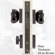 Plantex Door Lock for Home/Main Door Lock Set with 3 Computerized Key/Mortise Lock for Door with Brass Lock Body & Cylinder (SM037, BNM & Black)