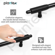 Plantex 12 Inch Main Door Handle/Pull-Push Handle for main door/Stainless Steel Handle for Home&Office/Hotel - Pack of 1 (Z-Black & PVD Black)