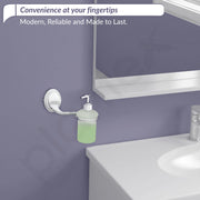 Plantex 304 Grade Stainless Steel Liquid Soap Dispenser/Shampoo Dispenser/Hand Wash Dispenser/Bathroom Accessories Pack of 1, Cubic (Chrome)