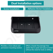 Plantex Aluminium Soap Holder for Bathroom/Soap Case/Soap Stand/Bathroom Accessories - Pack of 1 (1504, Black)