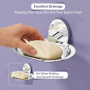 Plantex 304 Grade Stainless Steel Soap Holder Stand for Bathroom and Wash Basin/Wall mounted Soap Holder/Soap Dish/bathroom Accessories (Chrome)