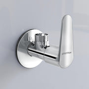 Plantex Pure Brass Angle Valve for Bathroom with Wall Flange and Teflon Tape/Angle Cocke for Wash Basin/Kitchen(DOL-2304, Chrome)