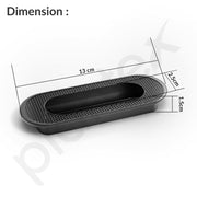 Plantex Sliding Door Handle/Concealed Handle for Sliding Door/96mm Concealed Handle for Wardrobe/Kitchen Cabinet - Pack of 2 (Black)