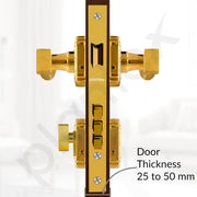 Plantex Premium Door Locks with 3 Years of Warranty by Plantex/Main Door Lock for Home/Mortise Lock for Door - Main Door Lock Set (643 - PVD Gold)
