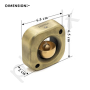 Plantex Square Door Chime with Brass Bell/Dopamine Door Bell for Home/Temple & Meditation Bell for Positive Energy & Home DÃƒÂ©cor - Pack of 1 (DTK-292 - Brass Antique)