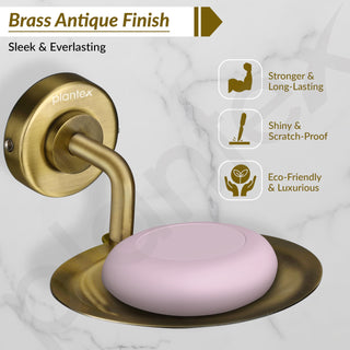 Plantex 304 Stainless Steel Soap Holder for Bathroom/Soap Dish/Soap Stand/Soap Tray/Bathroom Accessories - Daizy (Antique)
