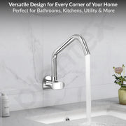 Plantex Kitchen Taps for Home Sink with Water Saving Nozzle for Kitchen Tap/High Arc 360Ãƒâ€šÃ‚Â° Swivel Spout for Sink Tap with Brass Wall Flange -7 Year Warranty by Plantex -(ORN-211-Chrome)