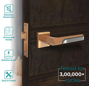 Plantex Zinc Heavy Duty Mortise Door Lock for Bathroom & Balcony/Mortise Keyless Handle Door Lock (7082 - Pvd Choco & Satin Black Matt Finish)