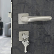 Plantex Fully Brass Door Lock with 3 Years of Warranty/Main Door Lock for Home/Mortise Lock for Door - Main Door Lock Set(Sumer-3054, Satin White Chrome)