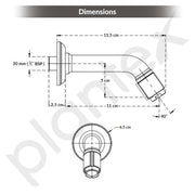 Plantex Brass Bib Cock for Bathroom/Wall Mount Tap for Wash Basin with Teflon Tape & Wall Flange - Pack of 1 (7101, Chrome)