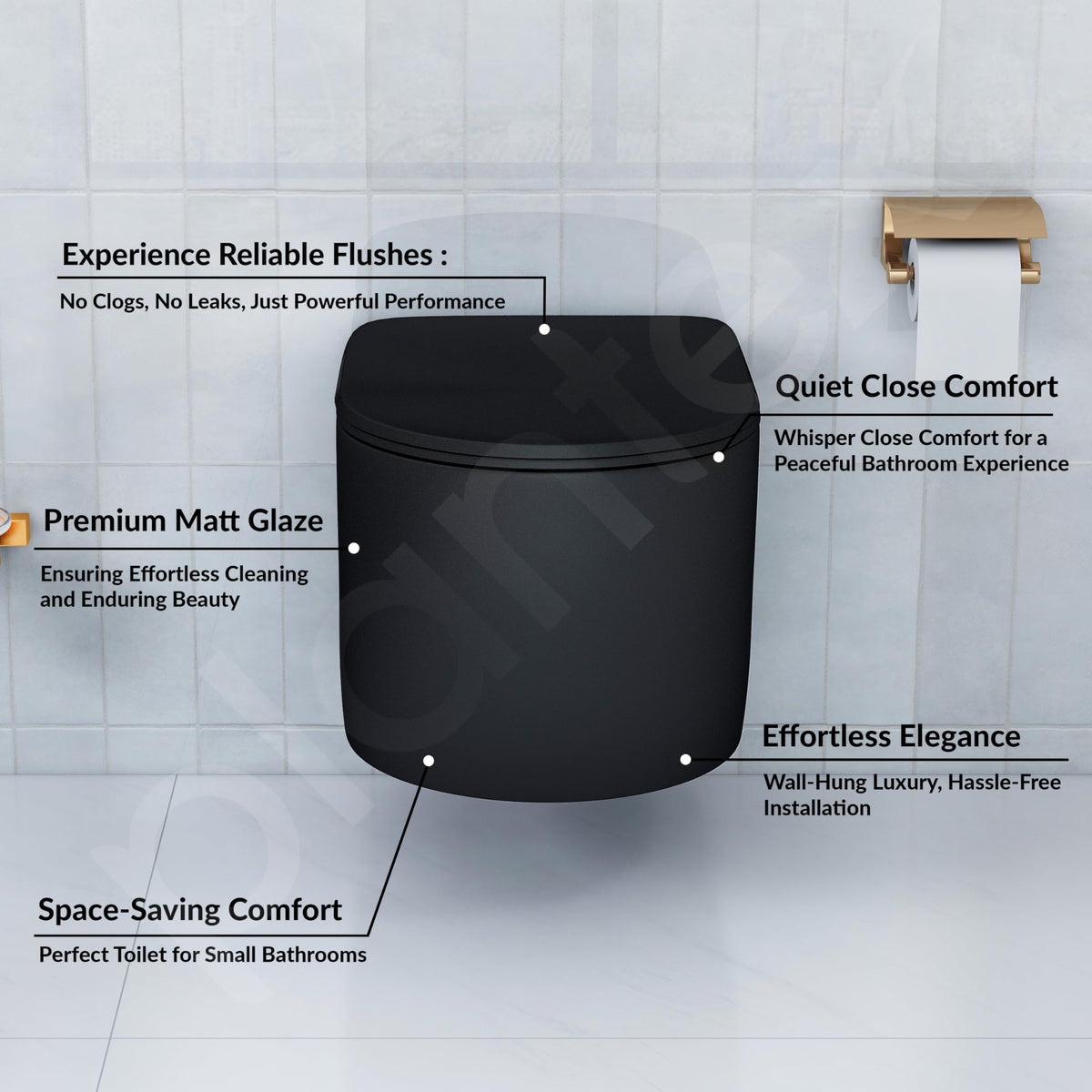 Plantex Imported Ceramic Wall Hung Commode/Rimless Washdown Western ...