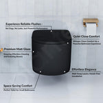 Plantex Commode for Toilet/Ceramic Wall Hung Toilet with Soft Close Toilet Seat/Rimless and Washdown Western Commode - P Trap (Round, Matt Black)