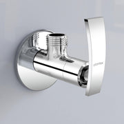 Plantex Pure Brass Angle Valve for Bathroom/Single Lever Angle Cock/Stop Cock with Wall Flange/Kitchen and Bathroom AccessoriesÂ (ZUR-1504, Chrome)